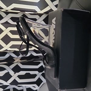 fashion Nova Dimitri Acrylic Wedge (Black)